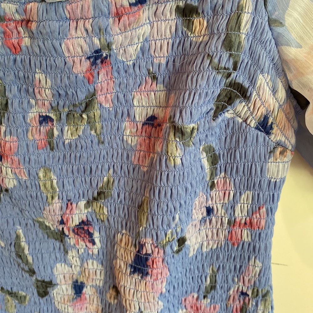 Abercrombie smocked purple floral dress - Picture 6 of 6